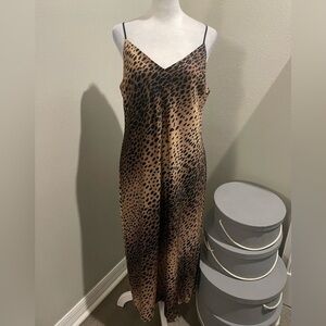 Good American Leopard Print Midi Dress size “3” L/XL